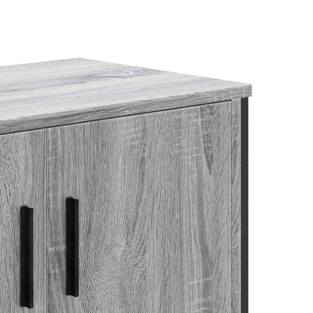 Mobile Porta TV Grigio Sonoma 122x34x41cm in Legno Multistrato - homemem39
