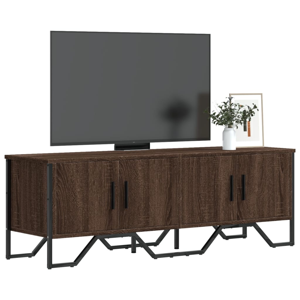 Mobile Porta TV Rovere Marrone 122x34x41cm in Legno Multistrato - homemem39