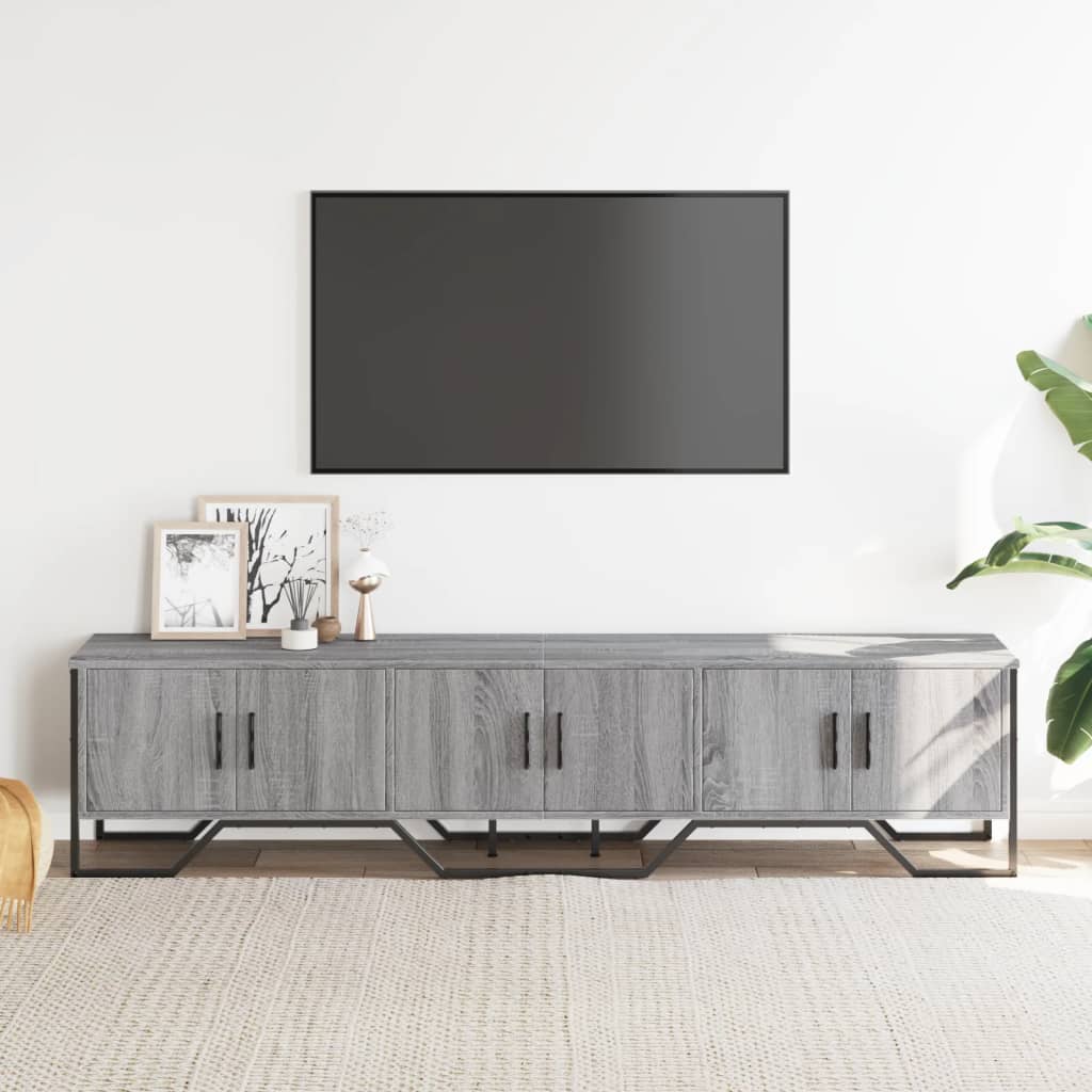 Mobile Porta TV Grigio Sonoma 180x34x41cm in Legno Multistrato | homemem39