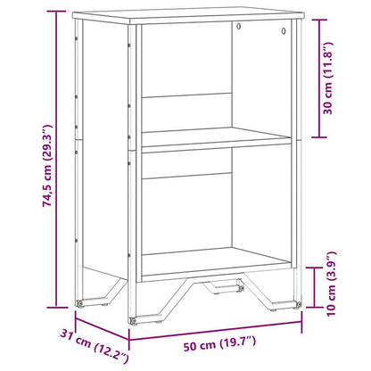 Libreria Rovere Fumo 50x31x74,5 cm in Legno Multistrato | homemem39