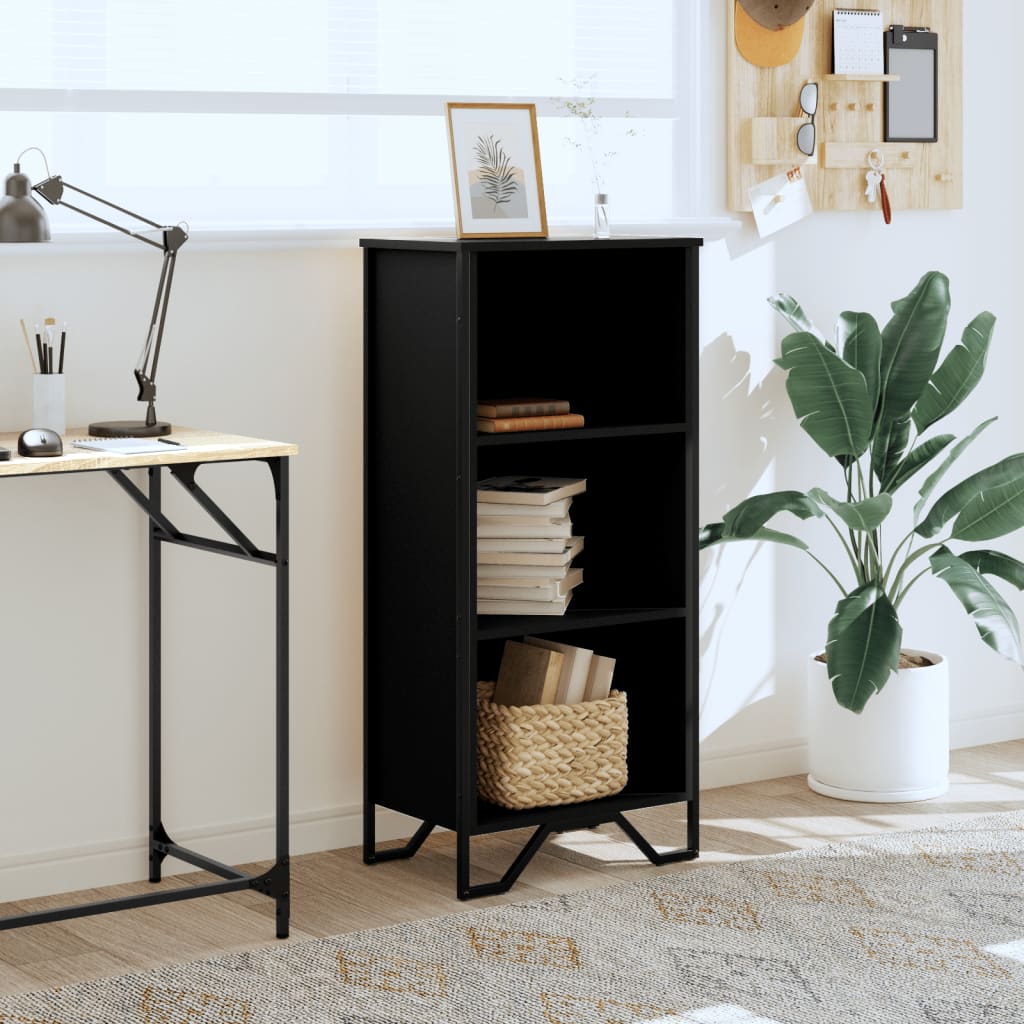 Libreria Nera 50x31x106 cm in Legno Multistrato | homemem39
