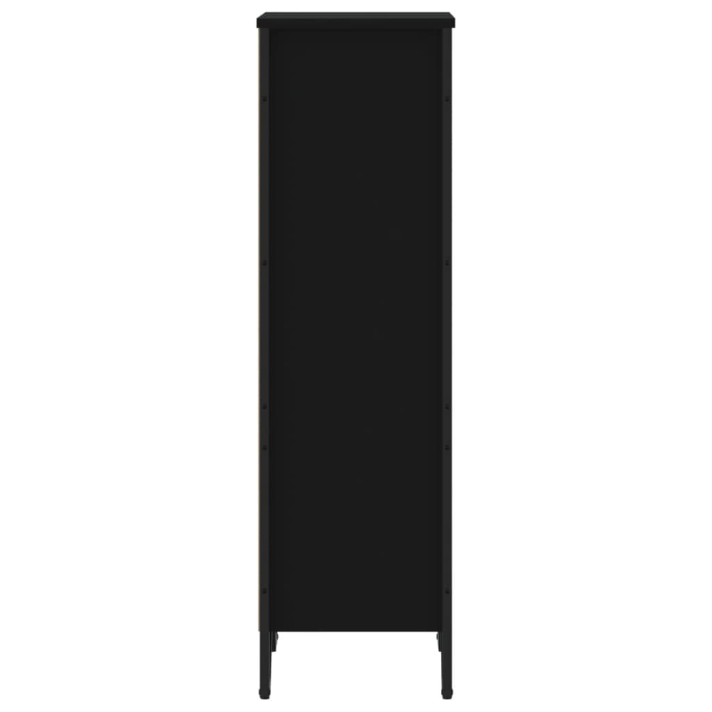 Libreria Nera 50x31x106 cm in Legno Multistrato | homemem39