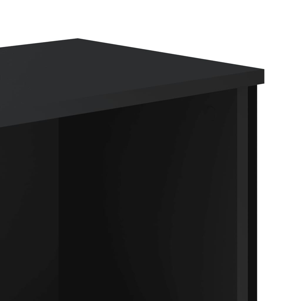 Libreria Nera 50x31x106 cm in Legno Multistrato | homemem39