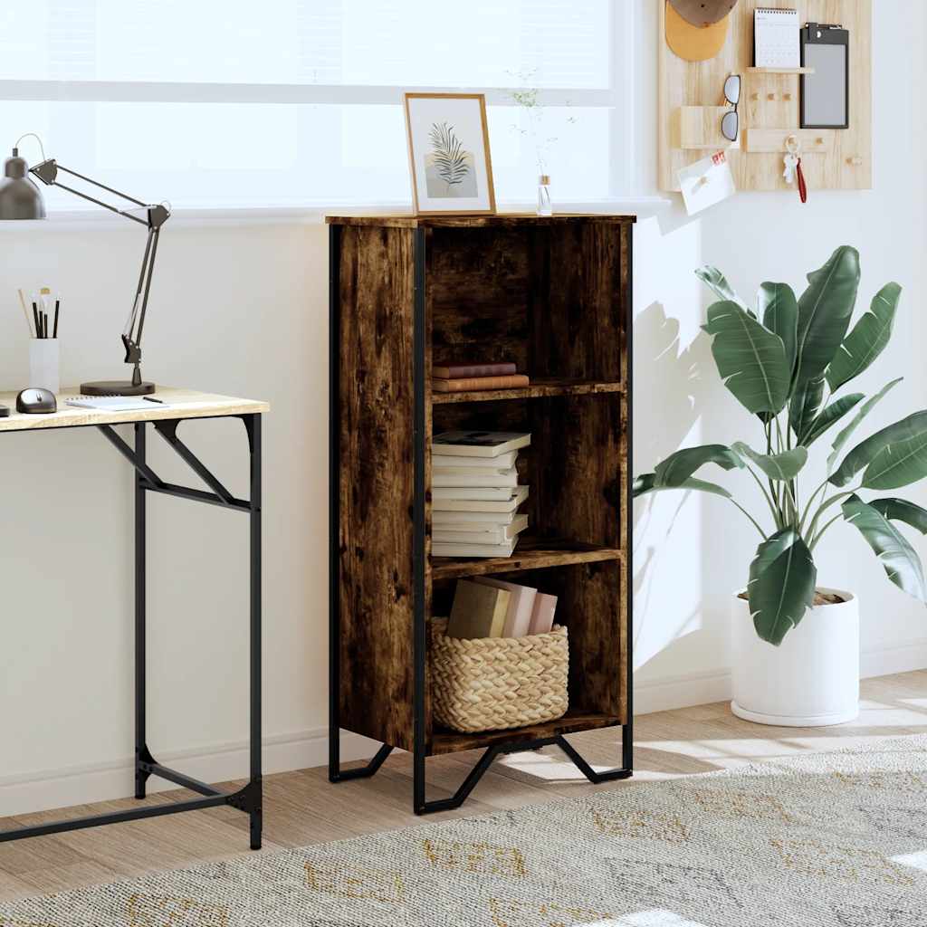 Libreria Rovere Fumo 50x31x106 cm in Legno Multistrato | homemem39