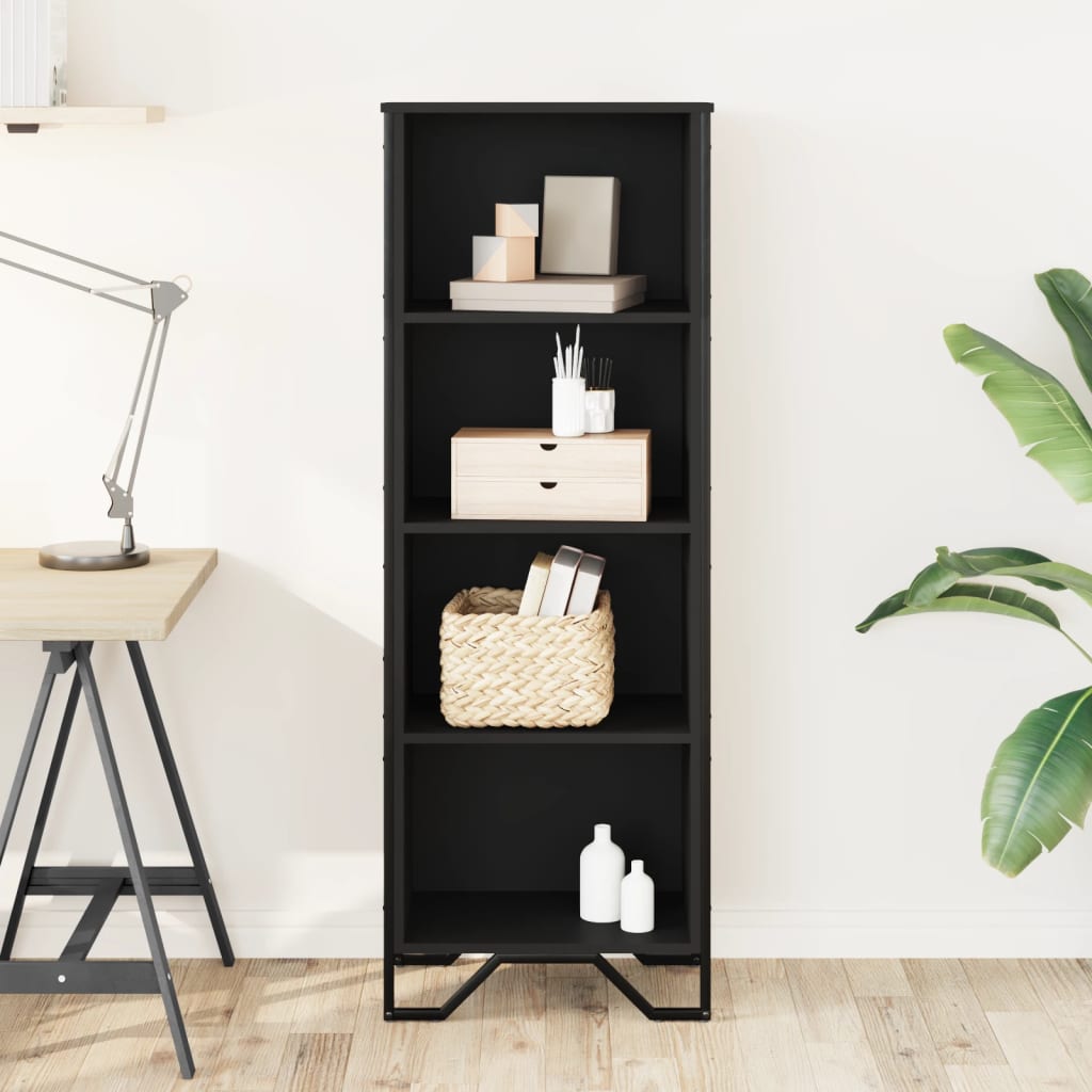 Libreria Nera 50x31x137,5 cm in Truciolato | homemem39