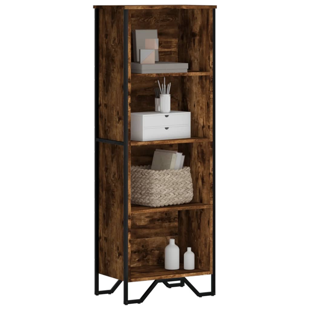 Libreria Rovere Fumo 50x31x137,5 cm in Truciolato | homemem39