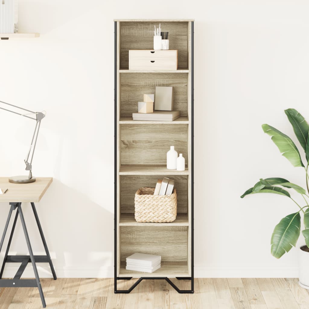 Libreria Rovere Sonoma 50x31x169 cm in Legno Multistrato | homemem39