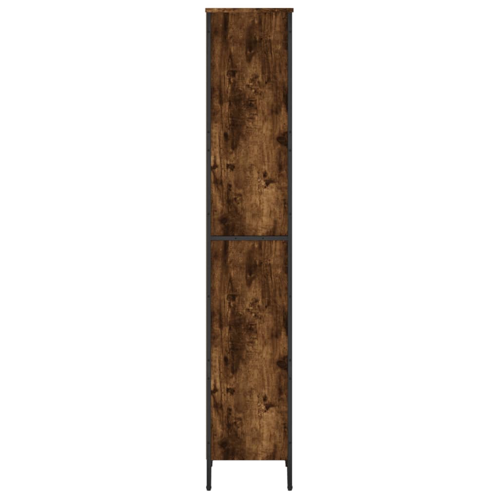 Libreria Rovere Fumo 50x31x169 cm in Legno Multistrato | homemem39