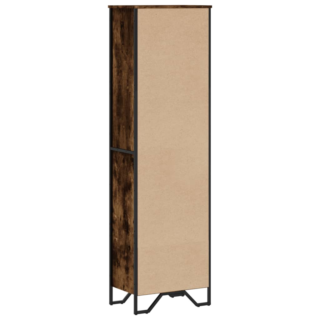 Libreria Rovere Fumo 50x31x169 cm in Legno Multistrato | homemem39