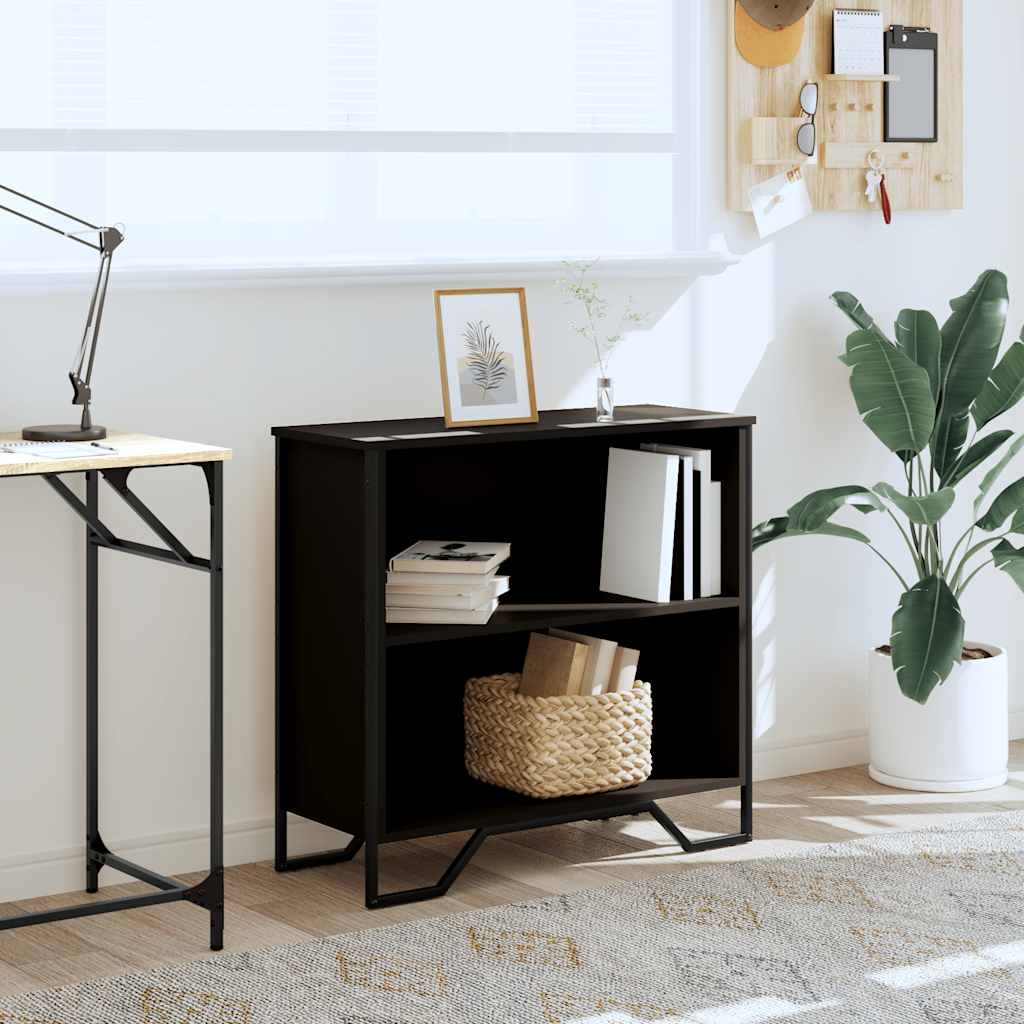 Libreria Nera 80x31x74,5 cm in Legno Multistrato | homemem39
