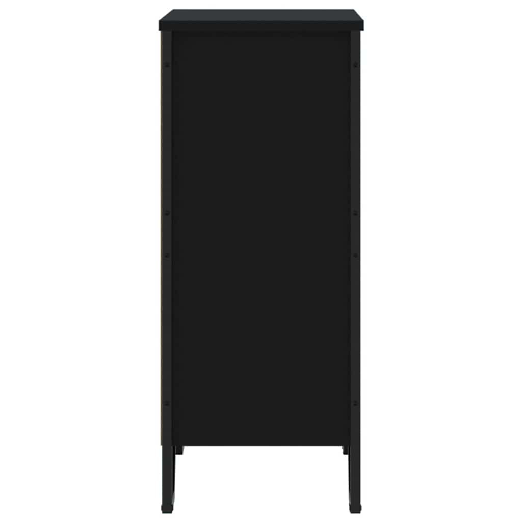 Libreria Nera 80x31x74,5 cm in Legno Multistrato | homemem39