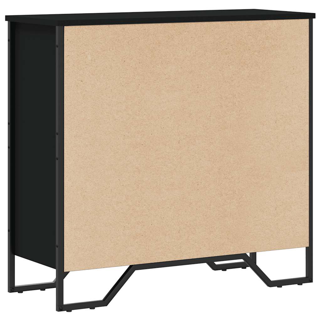 Libreria Nera 80x31x74,5 cm in Legno Multistrato | homemem39