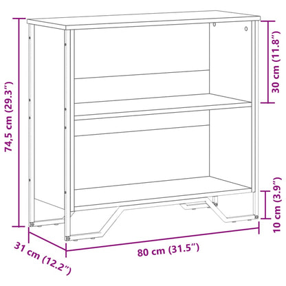 Libreria Grigio Sonoma 80x31x74,5 cm in Legno Multistrato | homemem39