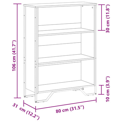 Libreria Rovere Sonoma 80x31x106 cm in Legno Multistrato | homemem39