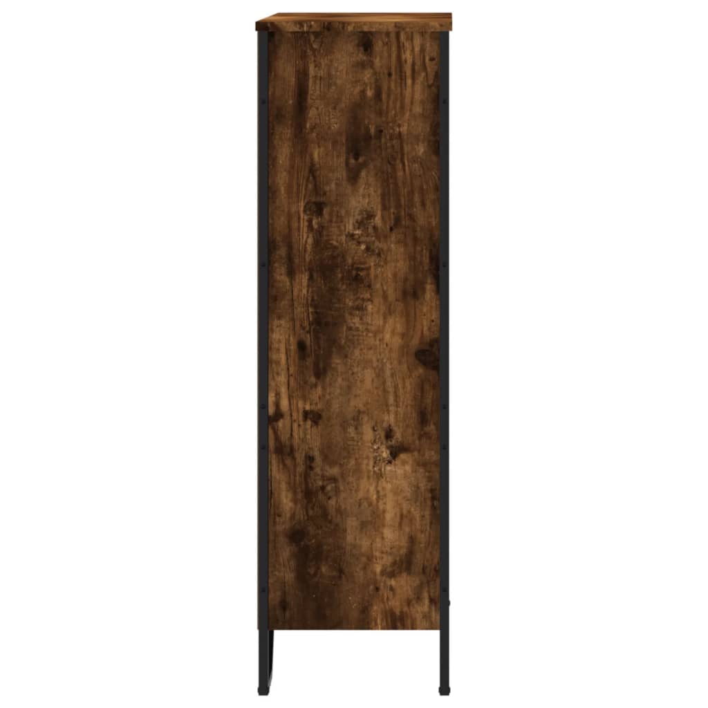 Libreria Rovere Fumo 80x31x106 cm in Legno Multistrato | homemem39
