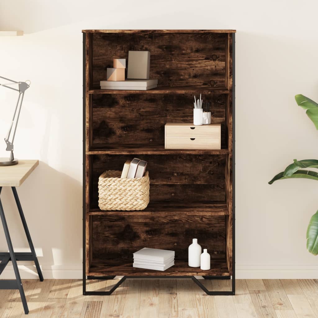 Libreria Rovere Fumo 80x31x137,5 cm in Truciolato | homemem39
