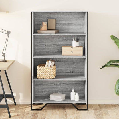 Libreria Grigio Sonoma 80x31x137,5 cm in Legno Multistrato | homemem39