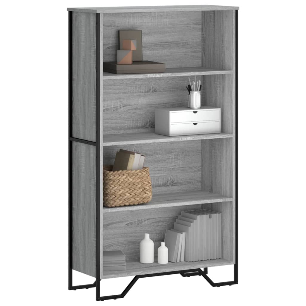 Libreria Grigio Sonoma 80x31x137,5 cm in Legno Multistrato | homemem39