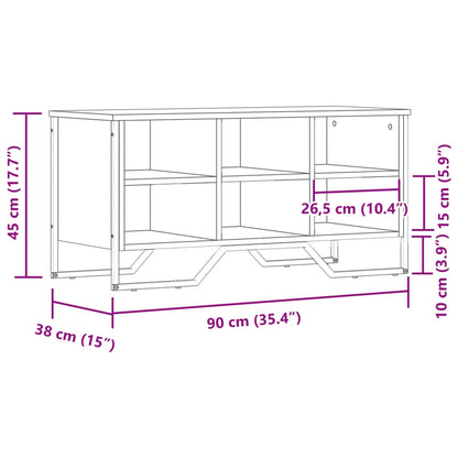 Scarpiera Nera 90x38x45,5 cm in Truciolato - homemem39