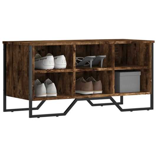 Scarpiera Rovere Fumo 90x38x45,5 cm in Truciolato - homemem39