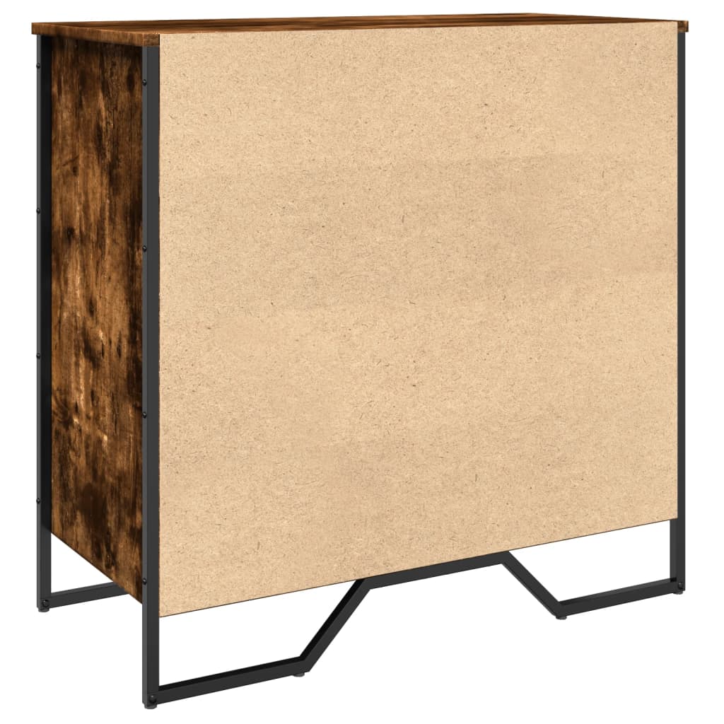 Scarpiera Rovere Fumo 80x38x78 cm in Truciolato - homemem39