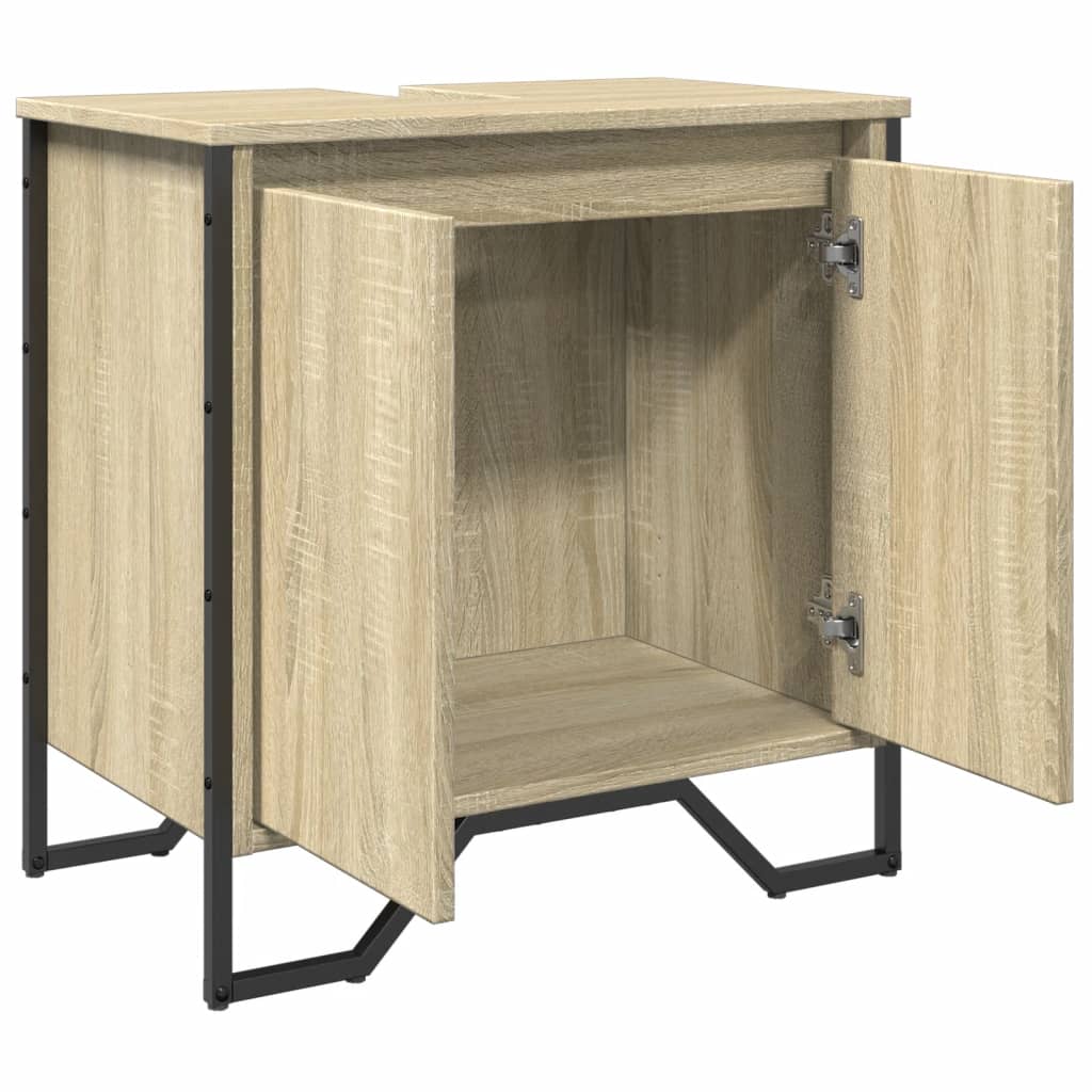 Mobile Lavabo Bagno Rovere Sonoma 60x35x60 cm in Truciolato | homemem39
