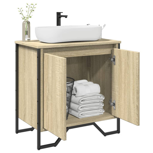 Mobile Lavabo Bagno Rovere Sonoma 60x35x60 cm in Truciolato | homemem39