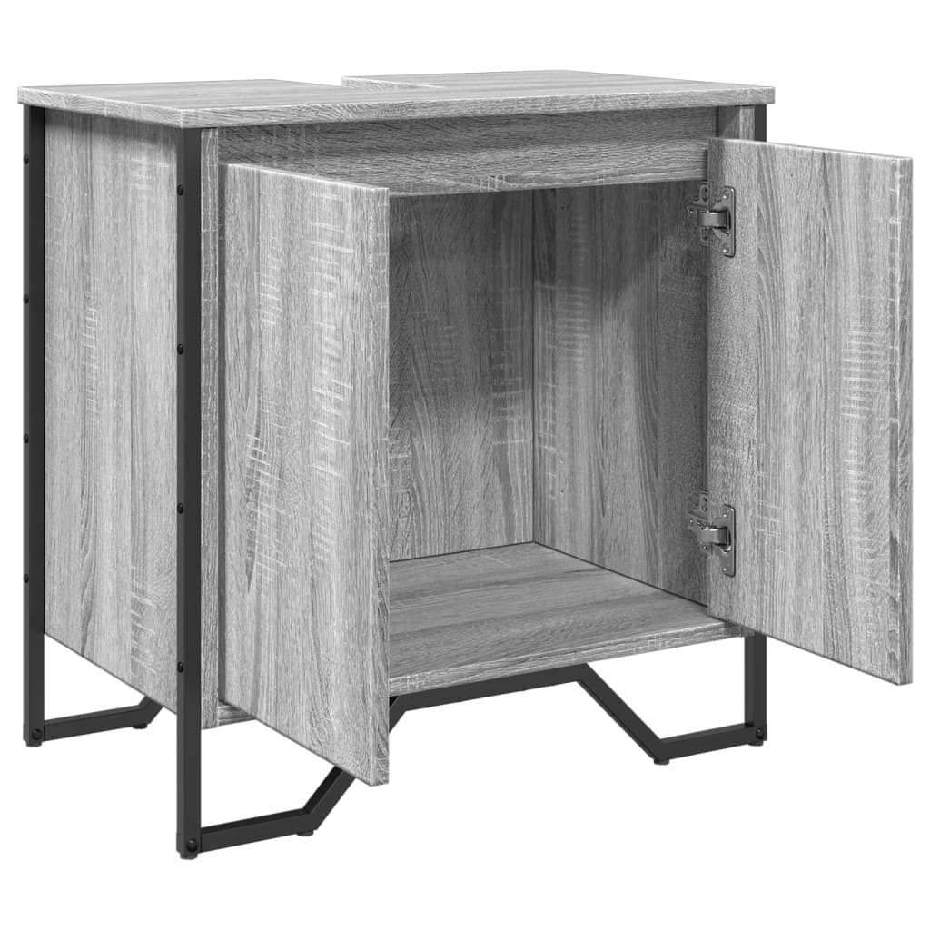 Mobile Lavabo Bagno Grigio Sonoma 60x35x60 cm in Truciolato | homemem39