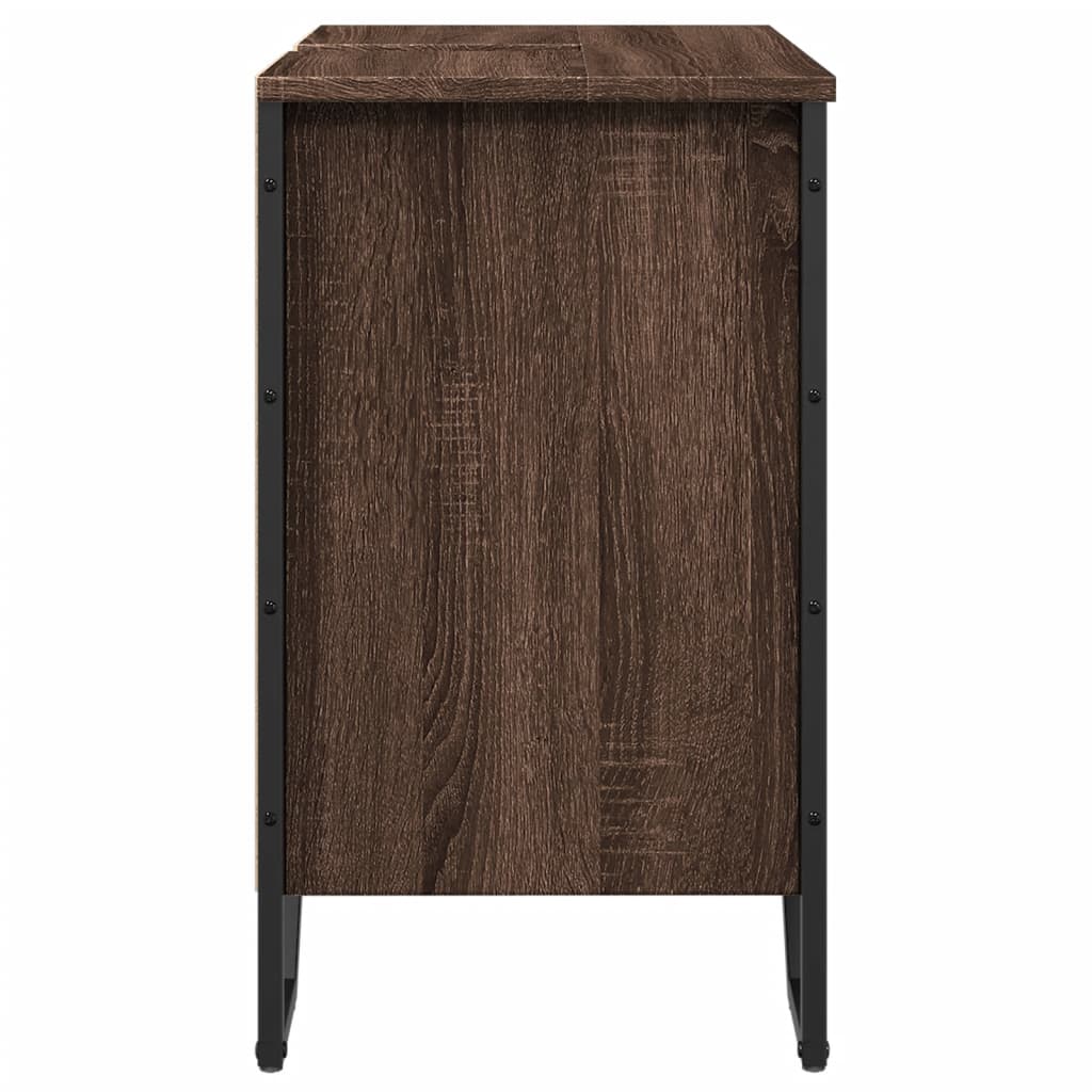 Mobile Lavabo Bagno Rovere Marrone 60x35x60cm in Truciolato