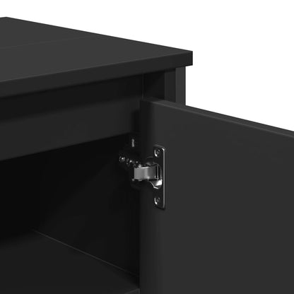Mobile Lavabo Bagno Nero 91x35x60 cm in Truciolato | homemem39