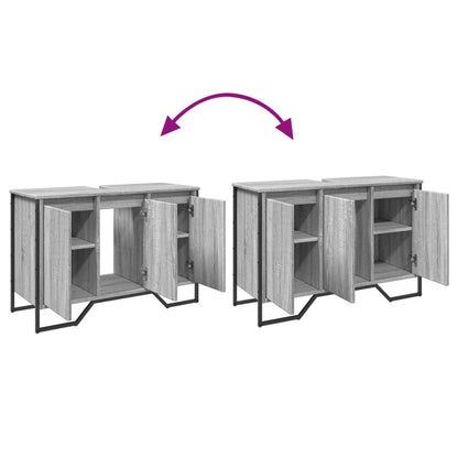 Mobile Lavabo Bagno Grigio Sonoma 91x35x60 cm in Truciolato | homemem39