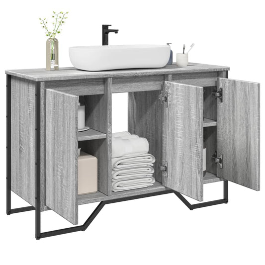 Mobile Lavabo Bagno Grigio Sonoma 91x35x60 cm in Truciolato | homemem39