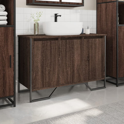 Mobile Lavabo Bagno Rovere Marrone 91x35x60cm in Truciolato | homemem39