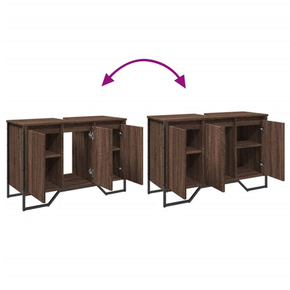Mobile Lavabo Bagno Rovere Marrone 91x35x60cm in Truciolato | homemem39