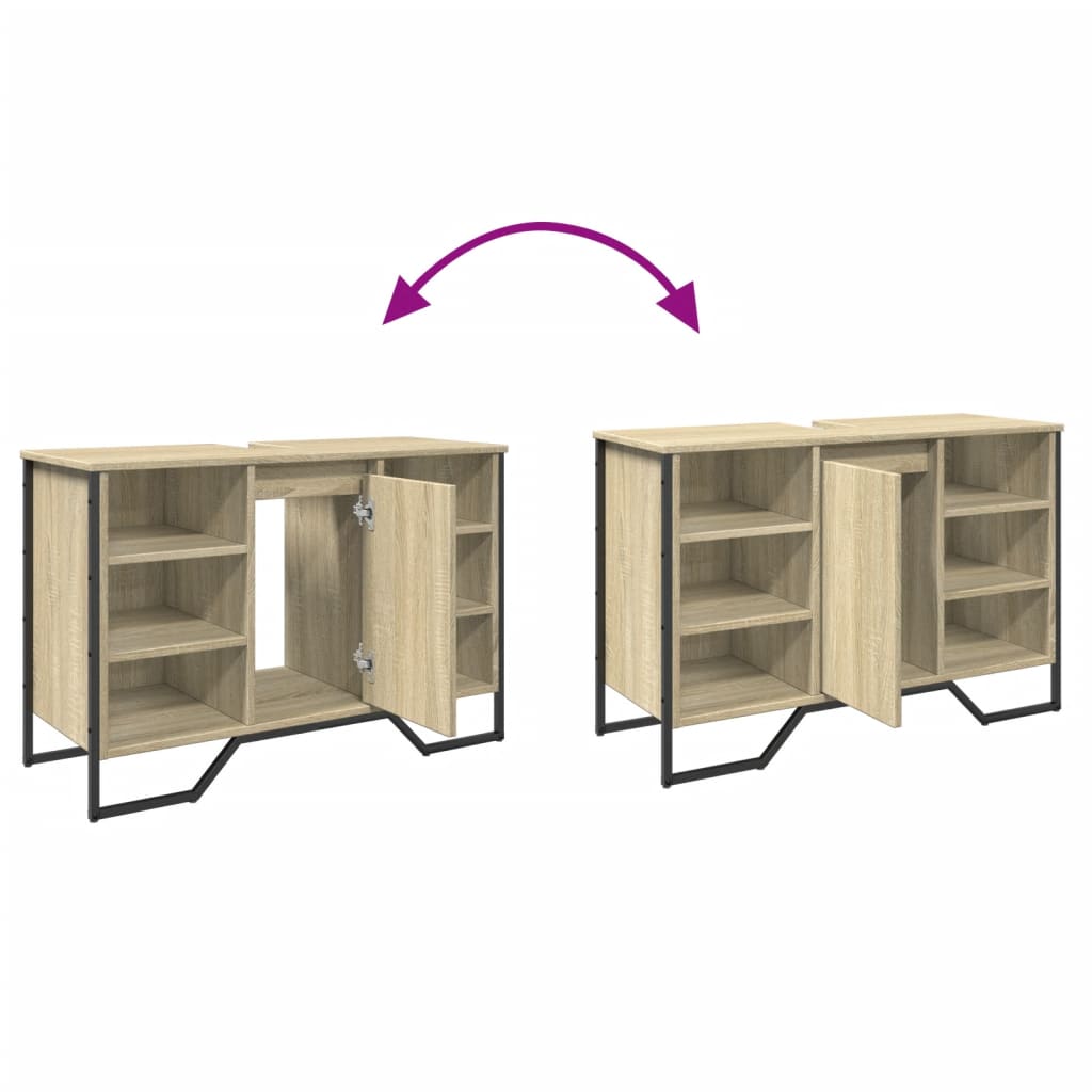 Mobile Lavabo Bagno Rovere Sonoma 91x35x60 cm in Truciolato | homemem39