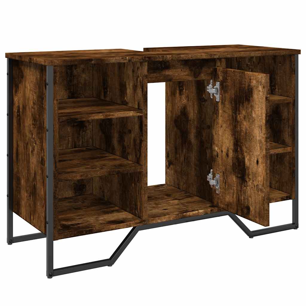 Mobile Lavabo Bagno Rovere Fumo 91x35x60 cm in Truciolato | homemem39