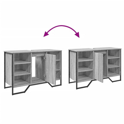 Mobile Lavabo Bagno Grigio Sonoma 91x35x60 cm in Truciolato | homemem39
