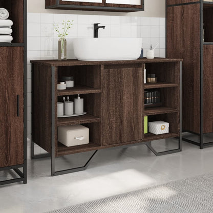Mobile Lavabo Bagno Rovere Marrone 91x35x60cm in Truciolato | homemem39