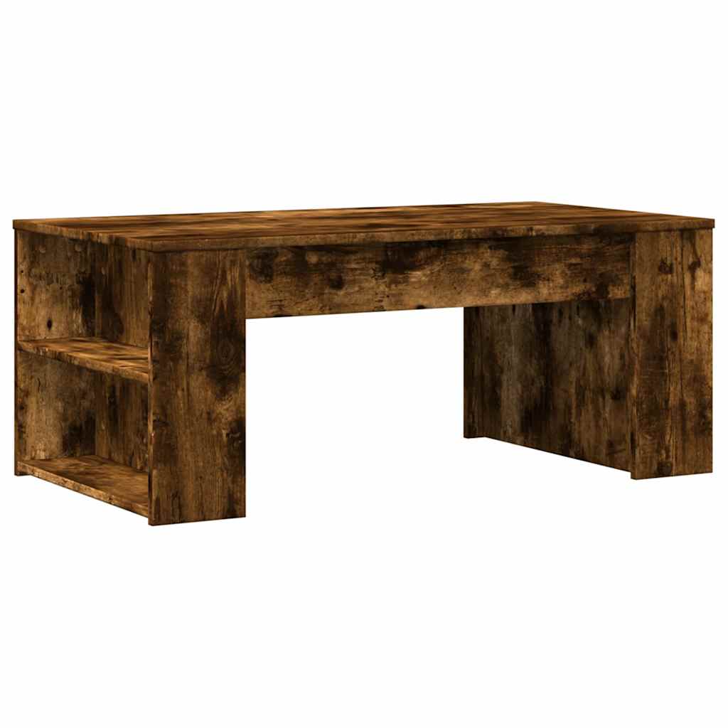 Tavolino da Salotto Rovere Fumo 102x55x42 cm Legno Multistrato | homemem39