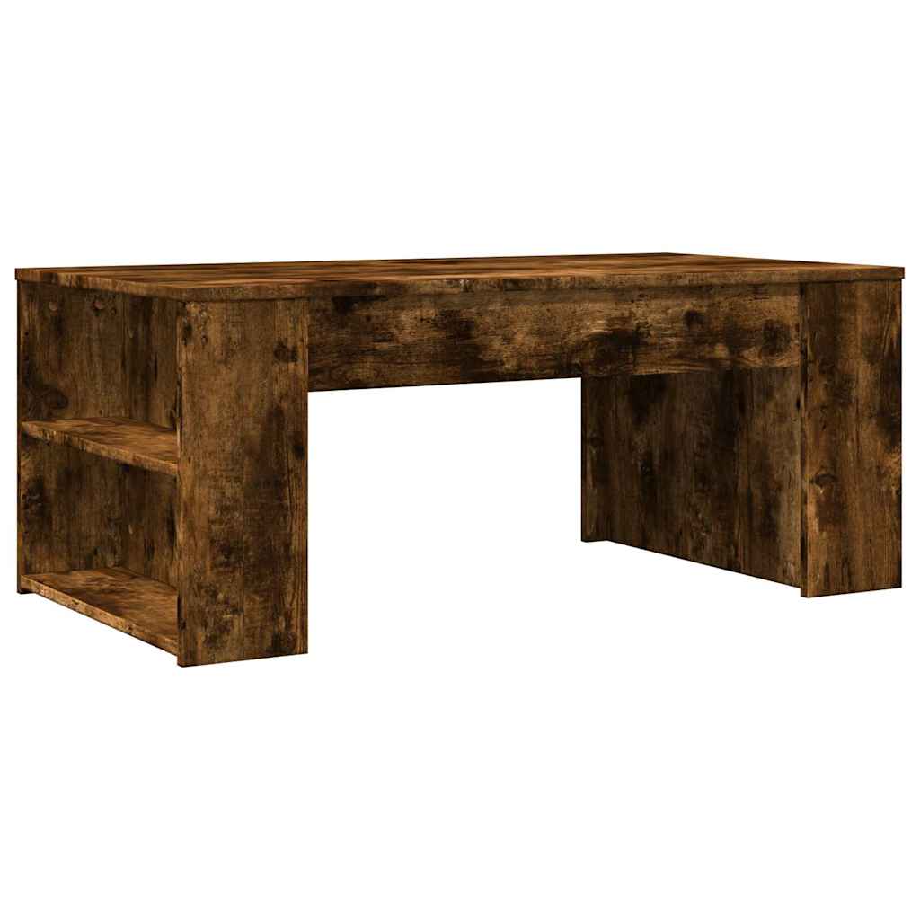 Tavolino da Salotto Rovere Fumo 102x55x42 cm Legno Multistrato | homemem39