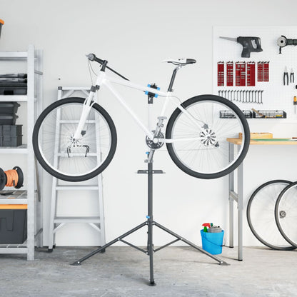 Supporto Riparazione Bici Regolabile 108-188 cm Blu in Acciaio