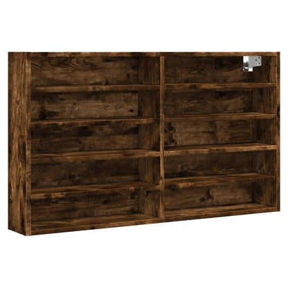 Armadietto Vetrina Rovere Fumo 100x15x58 cm Legno Multistrato | homemem39