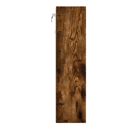 Armadietto Vetrina Rovere Fumo 100x15x58 cm Legno Multistrato | homemem39
