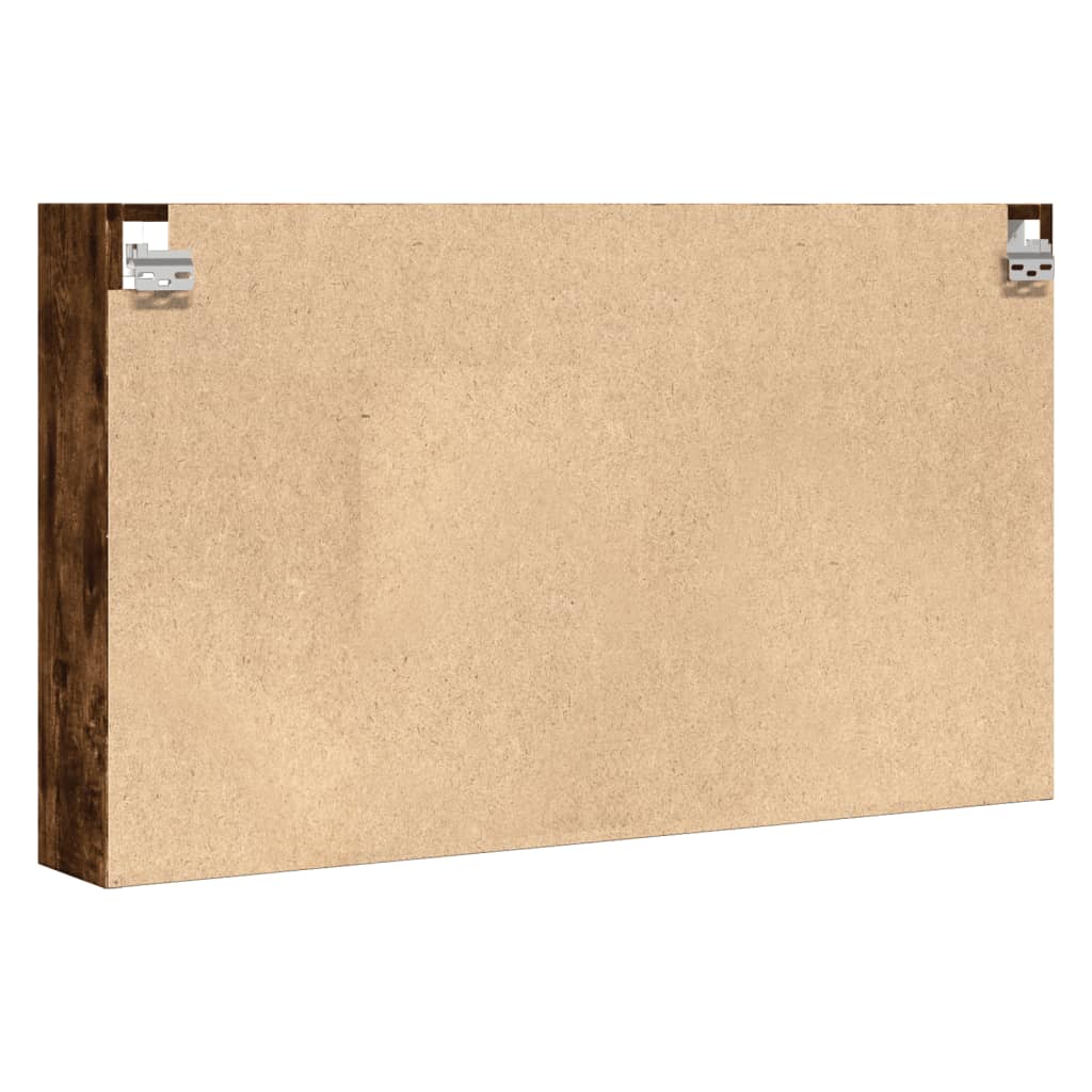 Armadietto Vetrina Rovere Fumo 100x15x58 cm Legno Multistrato | homemem39