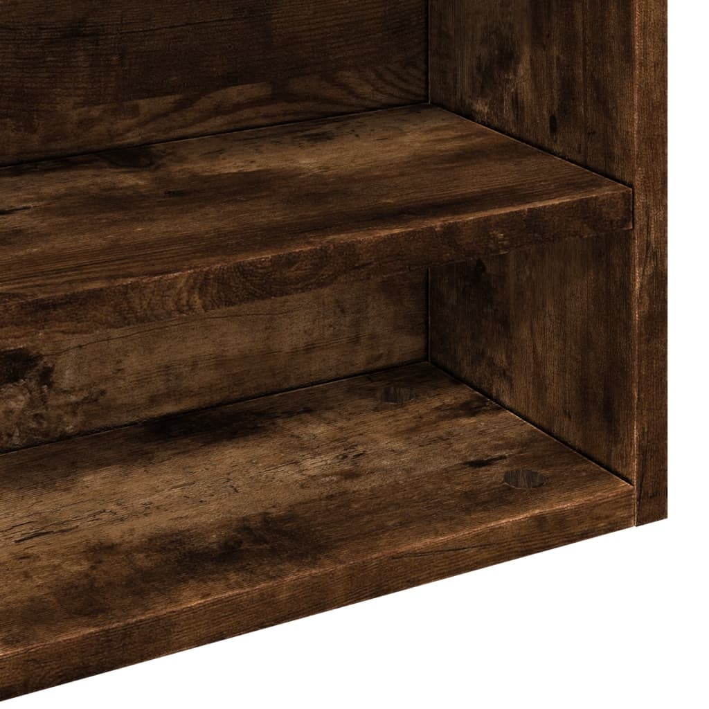 Armadietto Vetrina Rovere Fumo 100x15x58 cm Legno Multistrato | homemem39