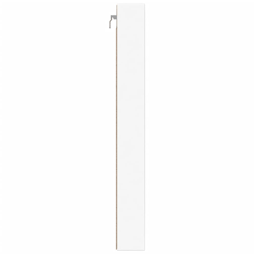 Armadietto con Vetrina Bianco 100x8,5x75 cm Legno Multistrato | homemem39