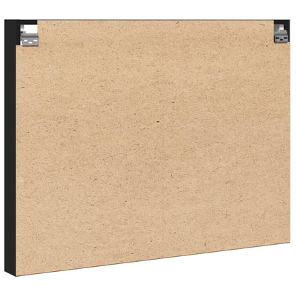 Armadietto con Vetrina Nero 100x8,5x75 cm Legno Multistrato | homemem39
