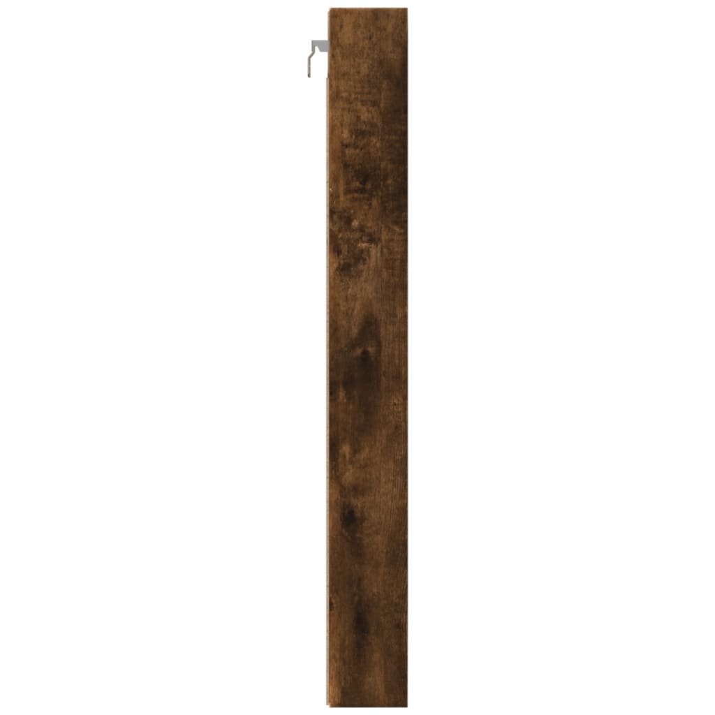 Armadietto Vetrina Rovere Fumo 100x8,5x75 cm Legno Multistrato | homemem39