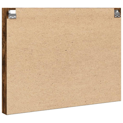Armadietto Vetrina Rovere Fumo 100x8,5x75 cm Legno Multistrato | homemem39