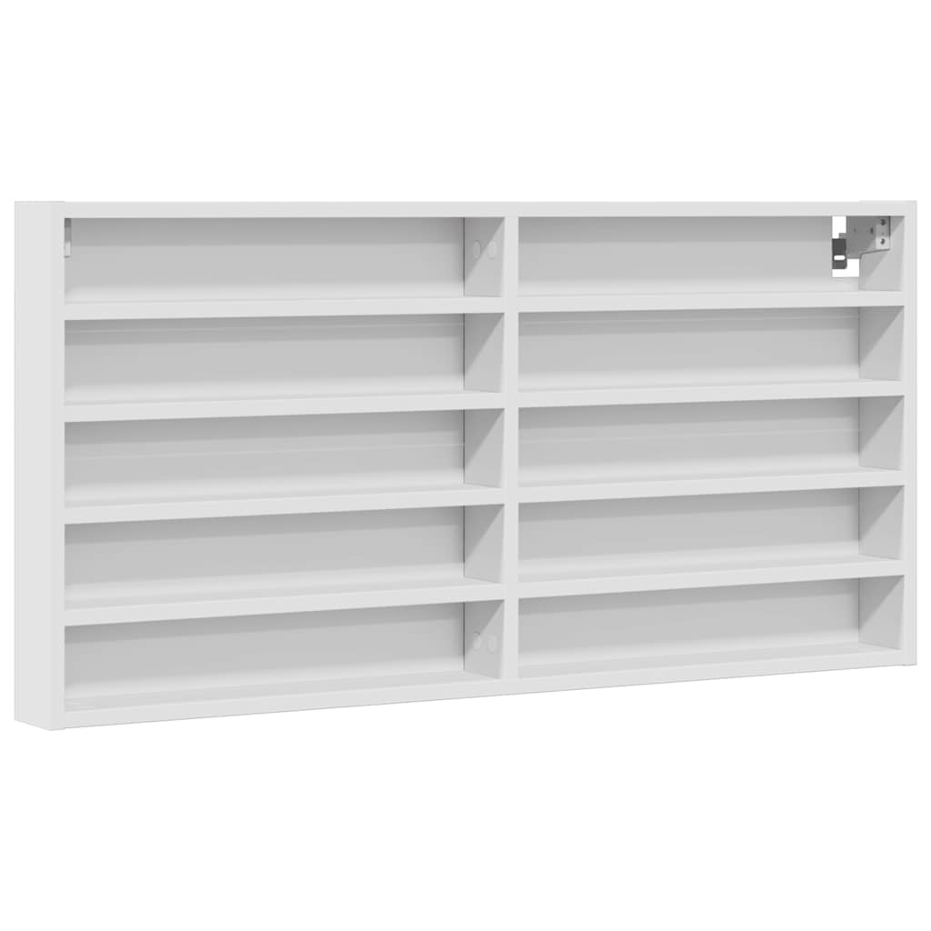 Armadietto con Vetrina Bianco 100x8,5x50 cm Legno Multistrato | homemem39